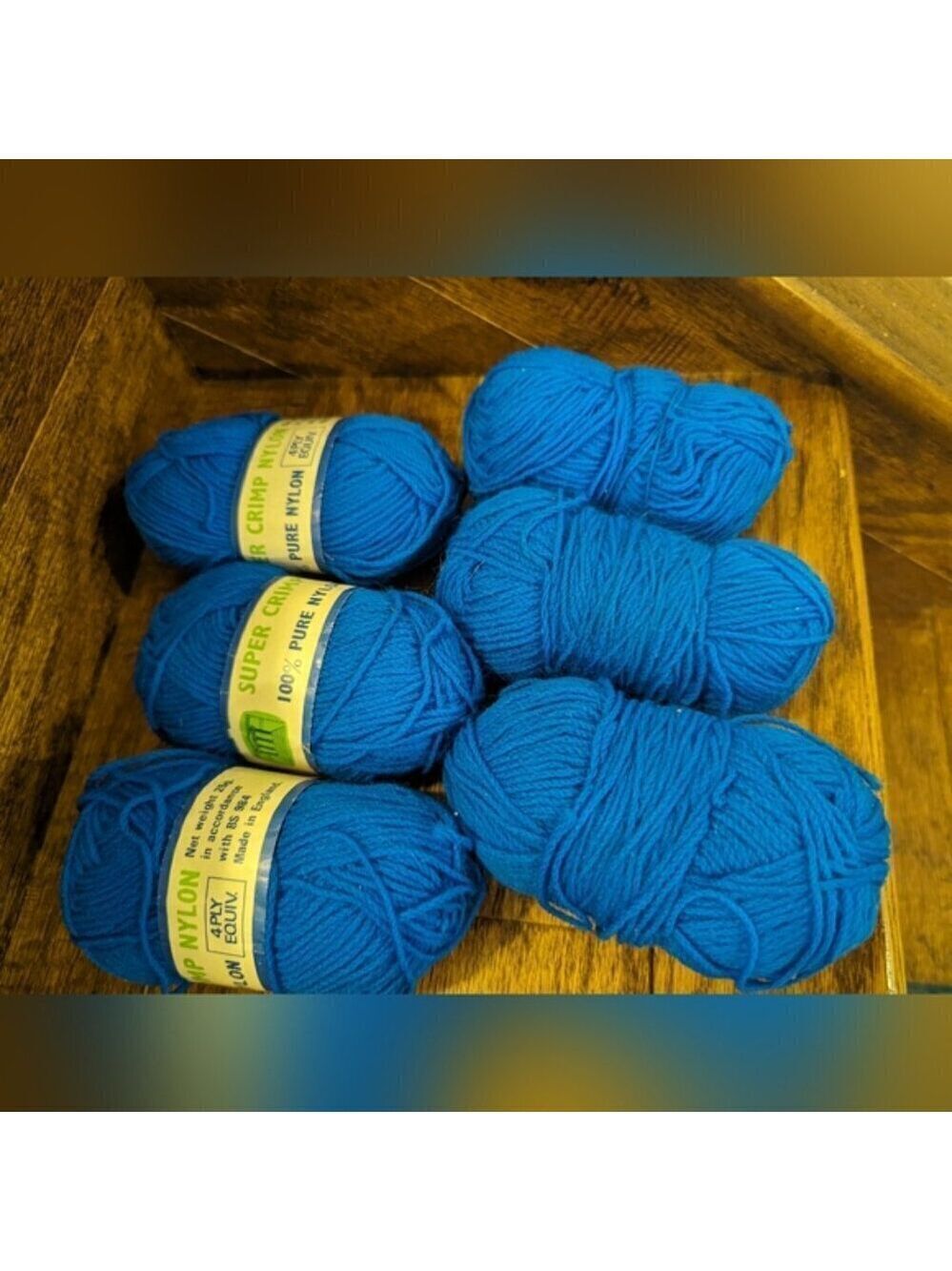 Vintage Yarn  6 skiens Super Crimp 100% pure Nylon made in England